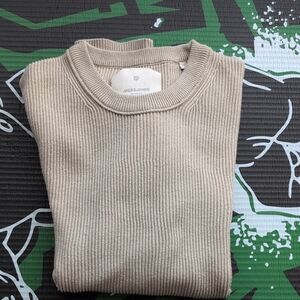 Jack & Jones Men's Beige Crewneck Sweater